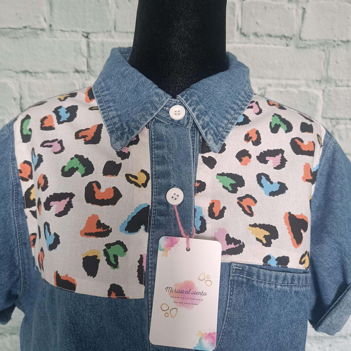 CAMISA LEOPARDO ARCOÍRIS